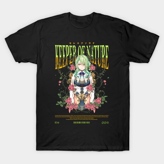 Hololive English Ceres Fauna - Keeper of Nature T-Shirt by Waifuku Merch